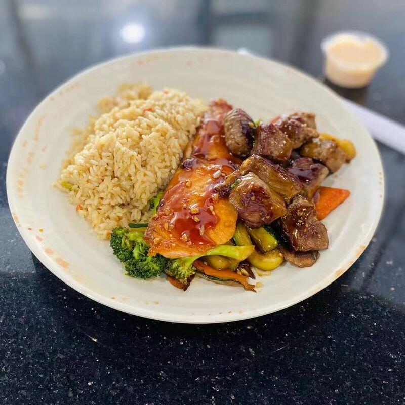 Hibachi Steak & Salmon
